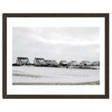 Snow covered houses on the hill thumbnail