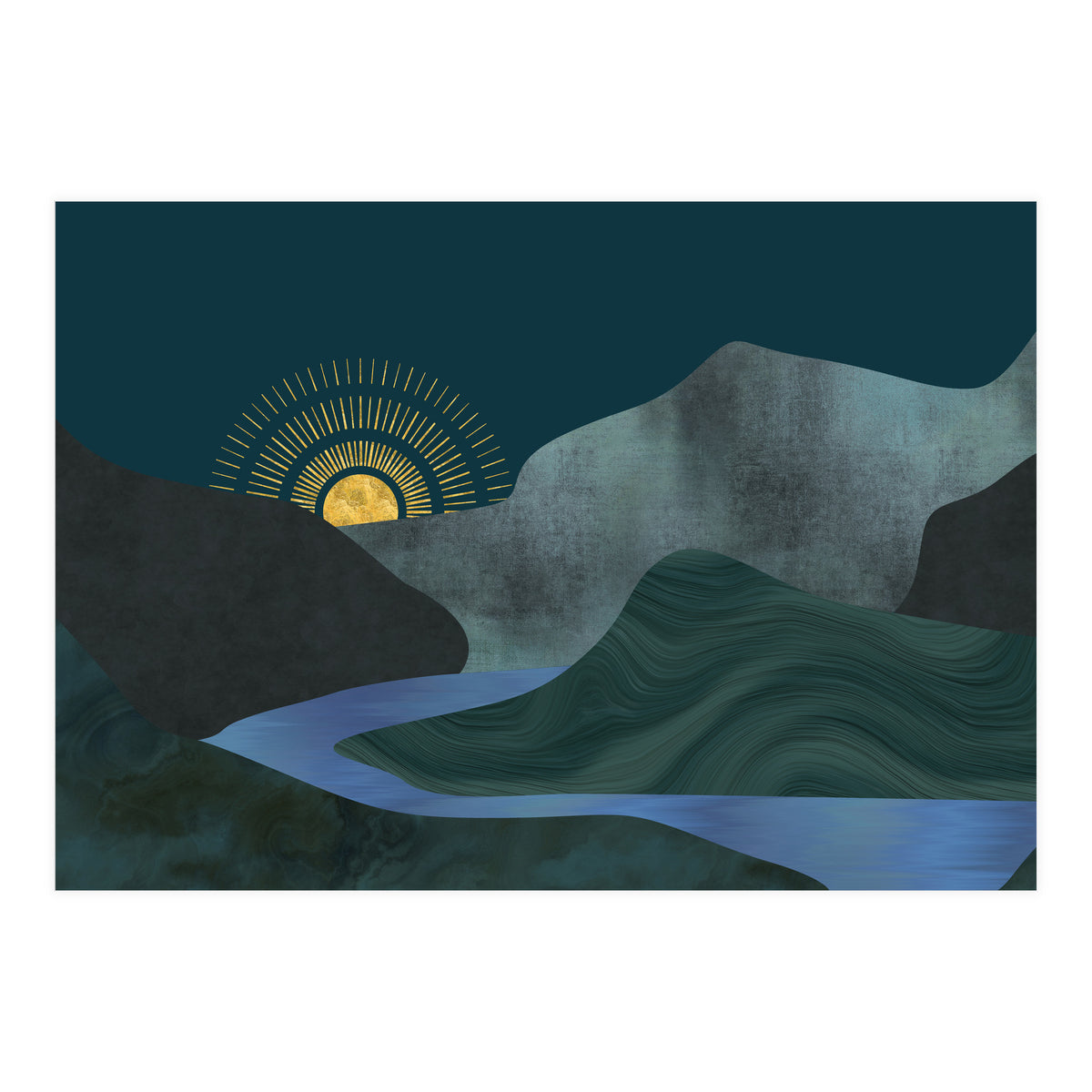 Abstract Landscape Sunrise (Print Only)