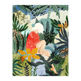 The Distracted Reader | Mindfulness Solo Travel | Bohemian Jungle Botanical Mood | Nature Book Lady (Print Only) thumbnail