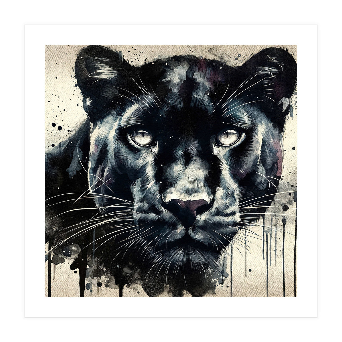 Watercolor Panther (Print Only)