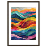 Vibrant Abstract Ribbon Landscape Art thumbnail