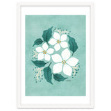 White Flowers On Mint thumbnail