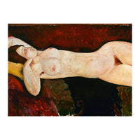 Amadeo Modigliani / 'Reclining Nude', c. 1919, Oil on canvas, 57 x 114 cm. (Print Only)