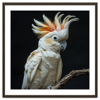 White Cockatoo Parrot Bird Perched On Branch