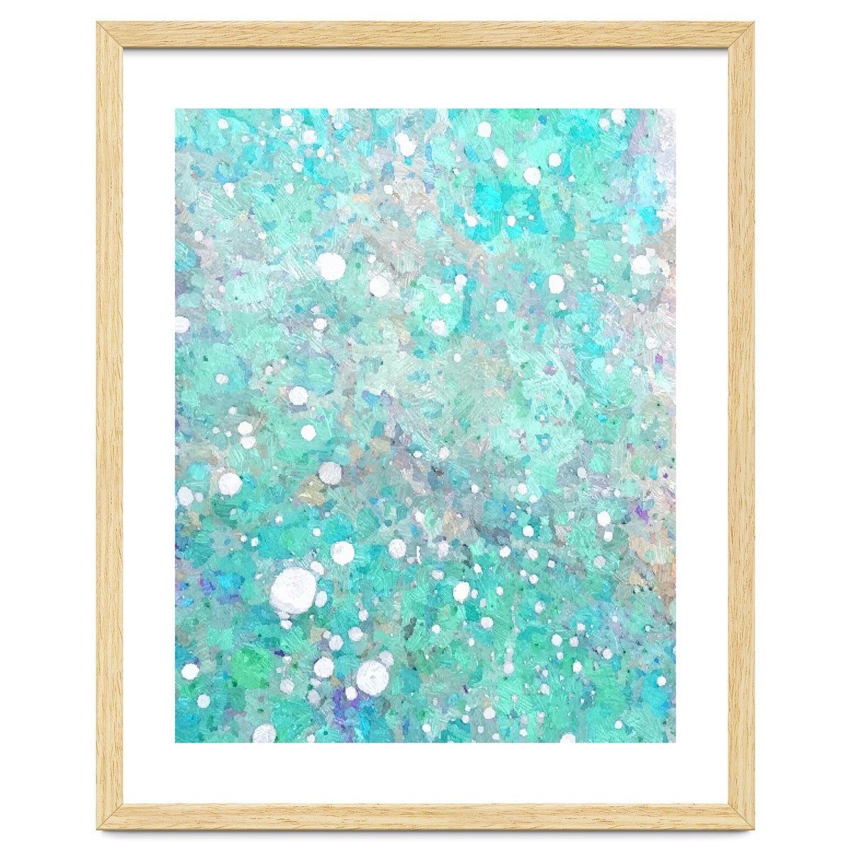 Blue Green Dreamy Marble, Minimal Abstract Pastel Graphic Design Eclectic Bohemian Painting Texture