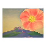 Georgia O’Keeffe – Hollyhock Pink with Pedernal (1937) | Vibrant Modernist Floral Landscape of New Mexico (Print Only) thumbnail