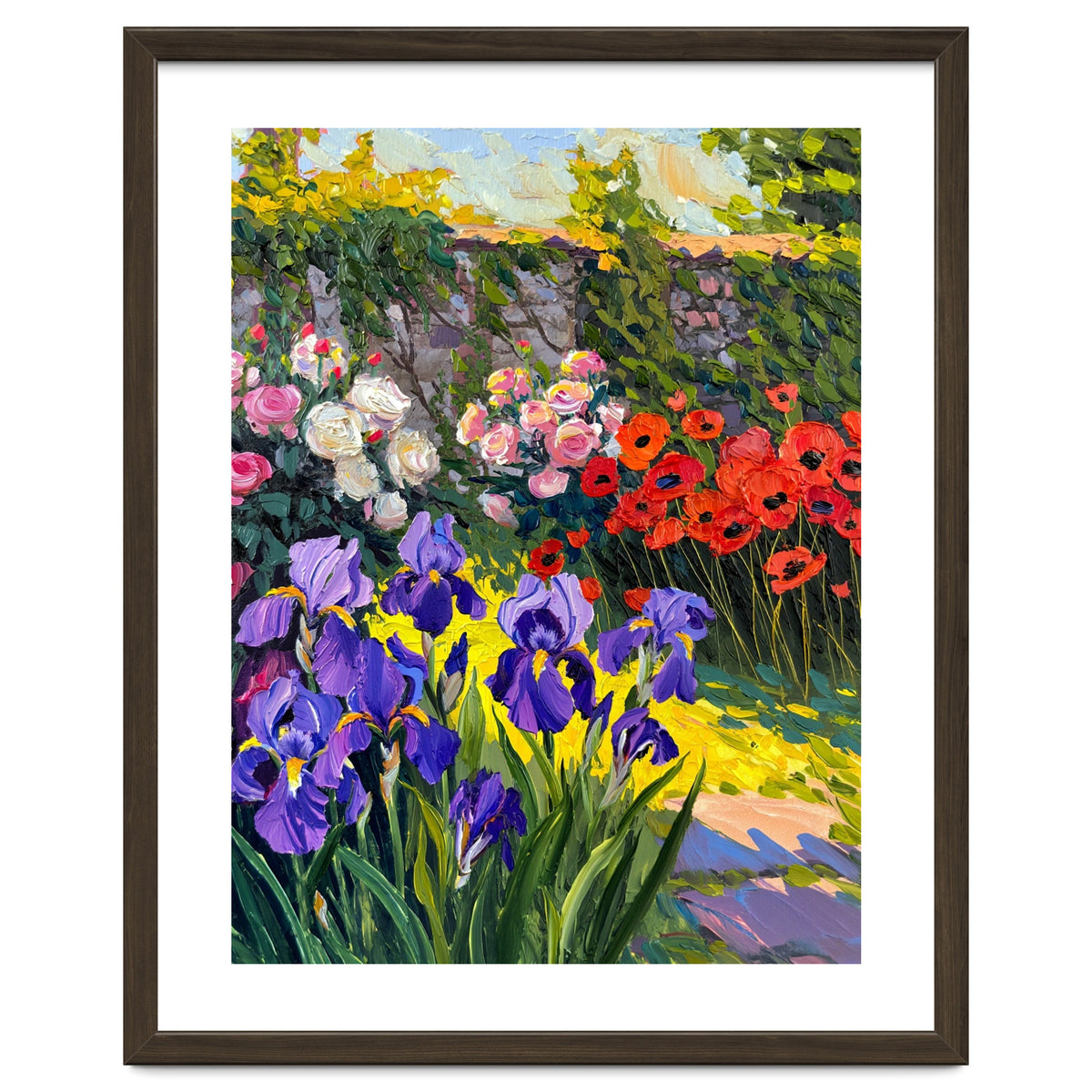 Sun-Drenched Secret Garden Oil Painting