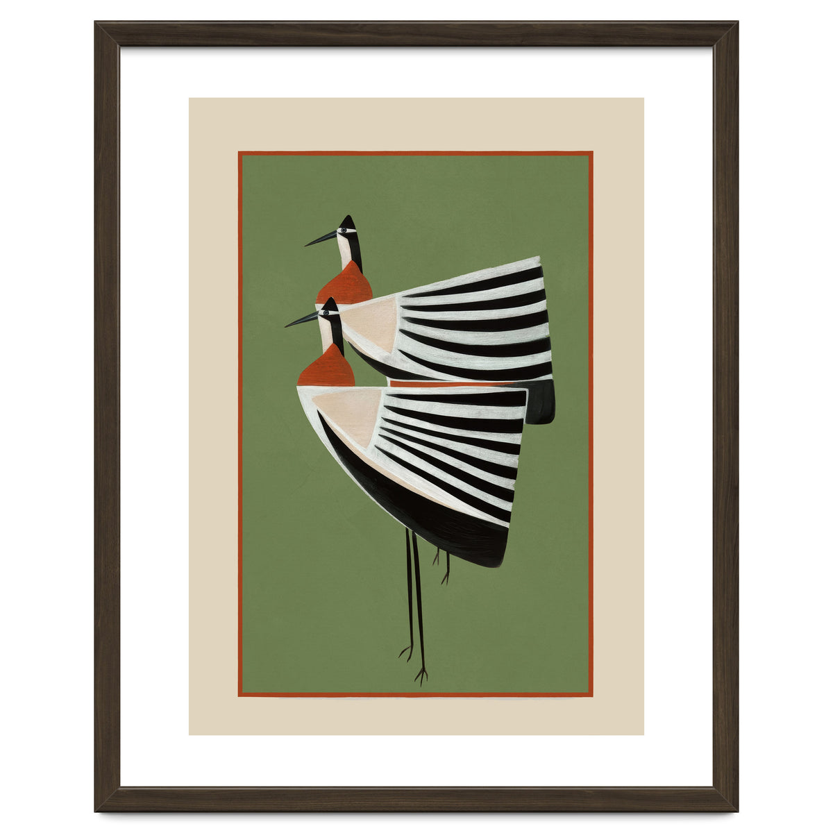 Striped Bird Pair