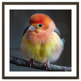 Beautiful Bird With Vibrant Orange And Yellow Plumage thumbnail