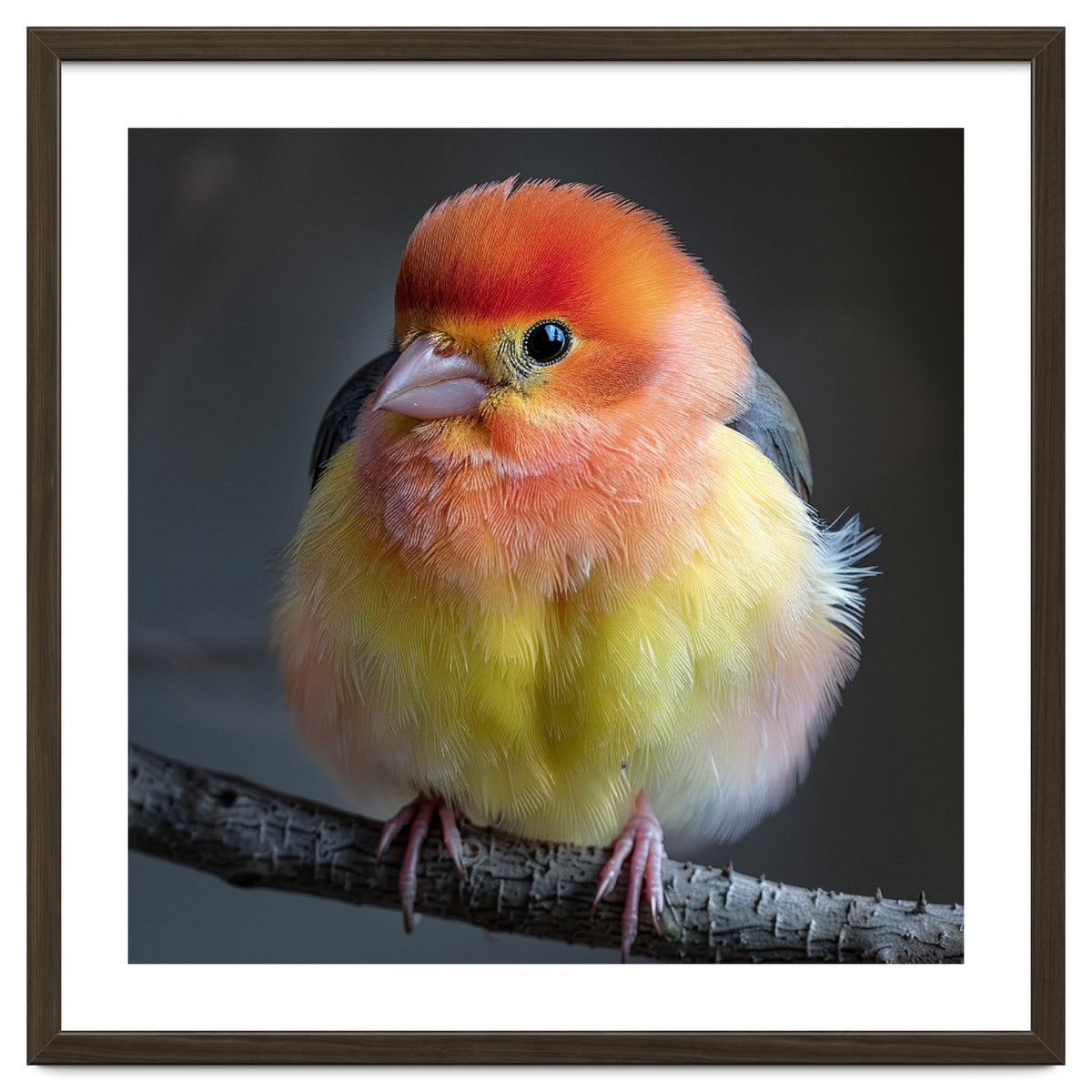 Beautiful Bird With Vibrant Orange And Yellow Plumage