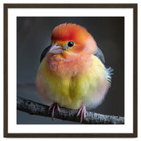 Beautiful Bird With Vibrant Orange And Yellow Plumage