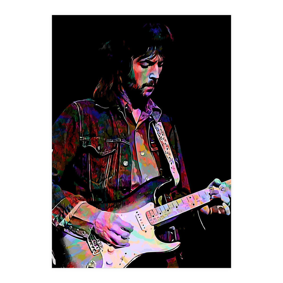 Eric Clapton Rock and Blues Guitarist Legend v2 (Print Only)