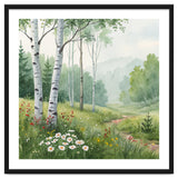 Birch Grove Serenity: A Meadow Wildflower Path thumbnail