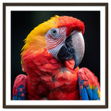 Scarlet Macaw Parrot Headshot Vibrant Colors thumbnail