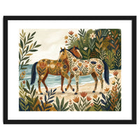 Horses In Blooming Paradise