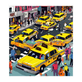 New York Minute, Yellow Taxi Cab Manhattan Downtown Busy Street, Traffic People Buildings Times Square Eclectic Road Architecture (Print Only) thumbnail