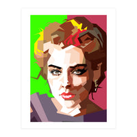 Sharon Stone Actress Movie Retro Illustration (Print Only)