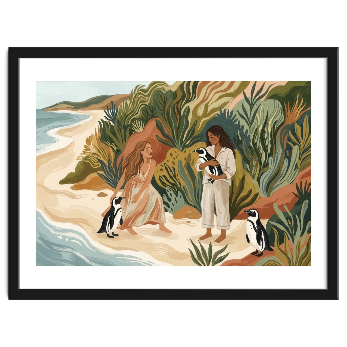 Penguin Friends By The Sea