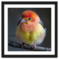 Beautiful Bird With Vibrant Orange And Yellow Plumage