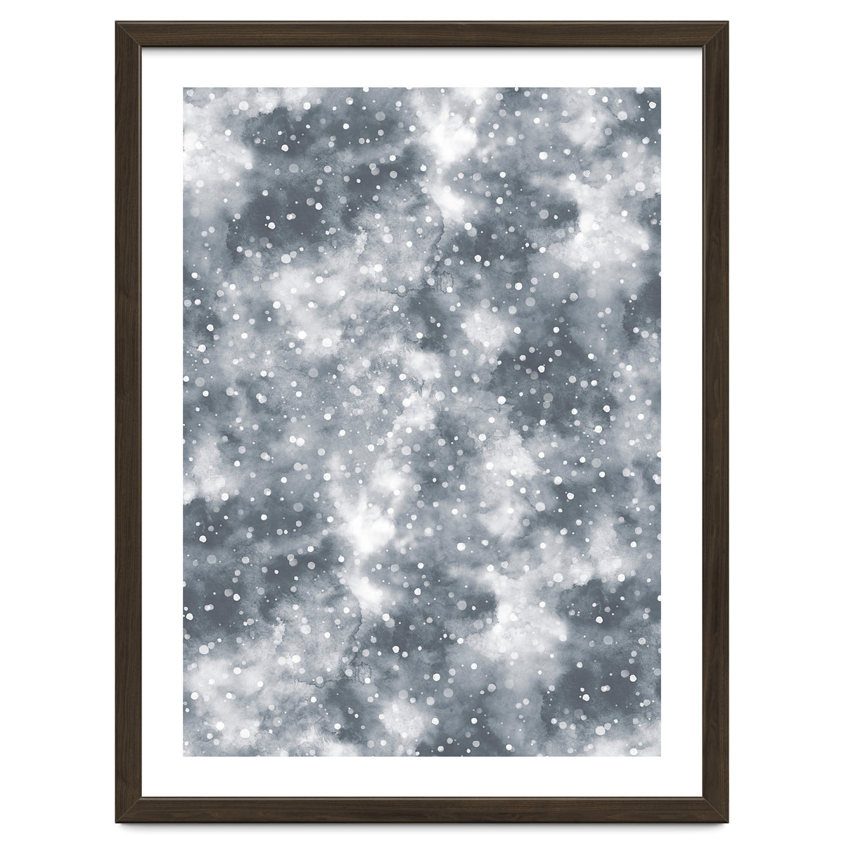 Abstract Winter Foggy Snow Gray White