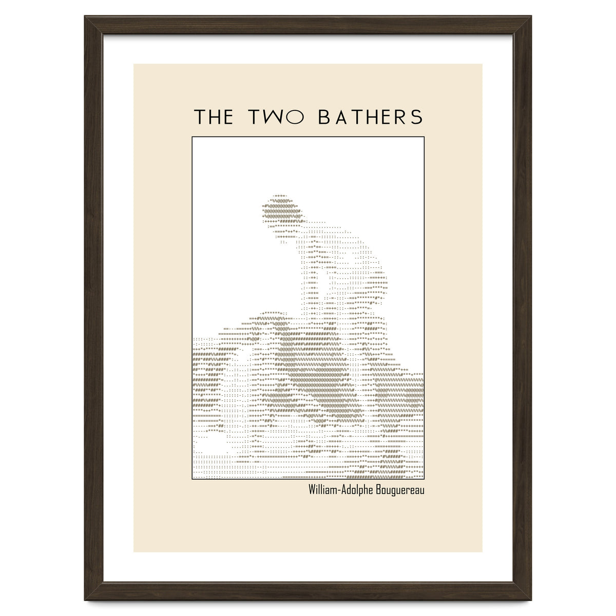 The two bathers (1884) – William-Adolphe Bouguereau (ascii art)