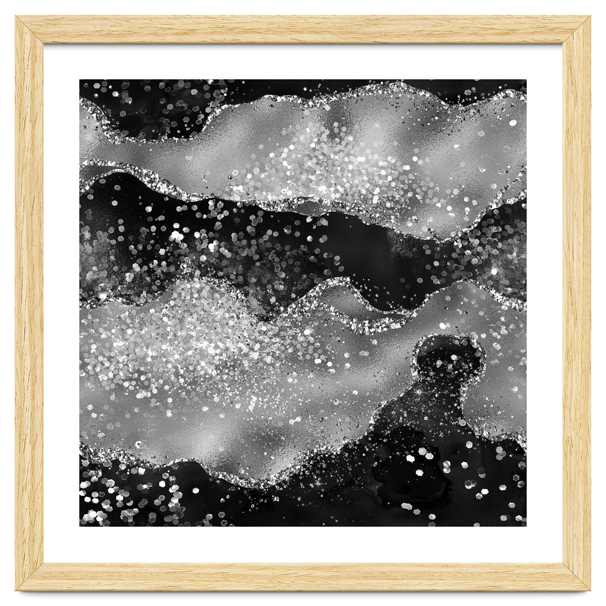 Black Glitter Agate Texture 03