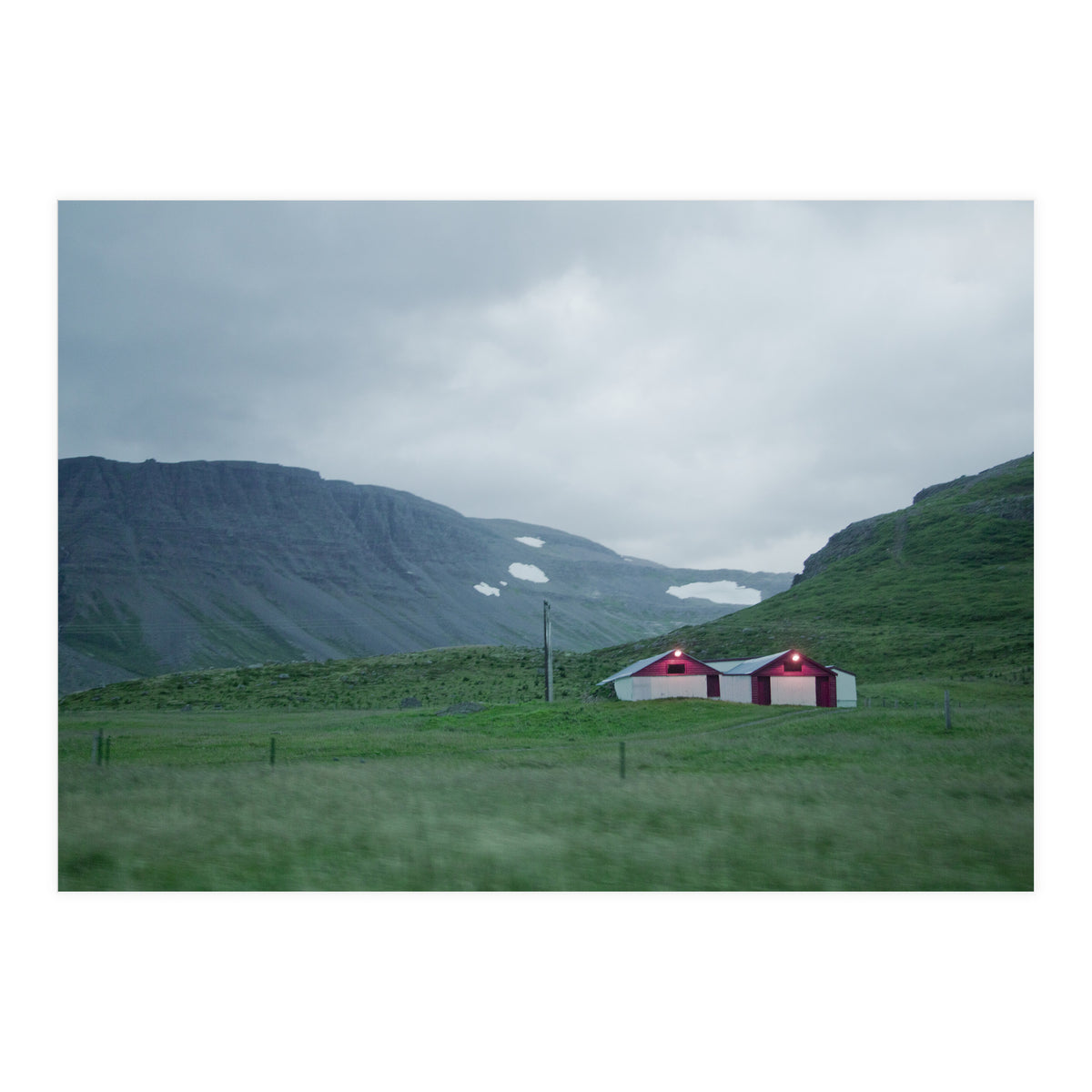 Cabins under the twilight - Iceland (Print Only)