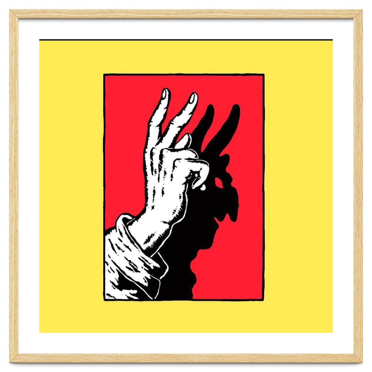 Hand Shadow Art – Peace & Freedom Illustration