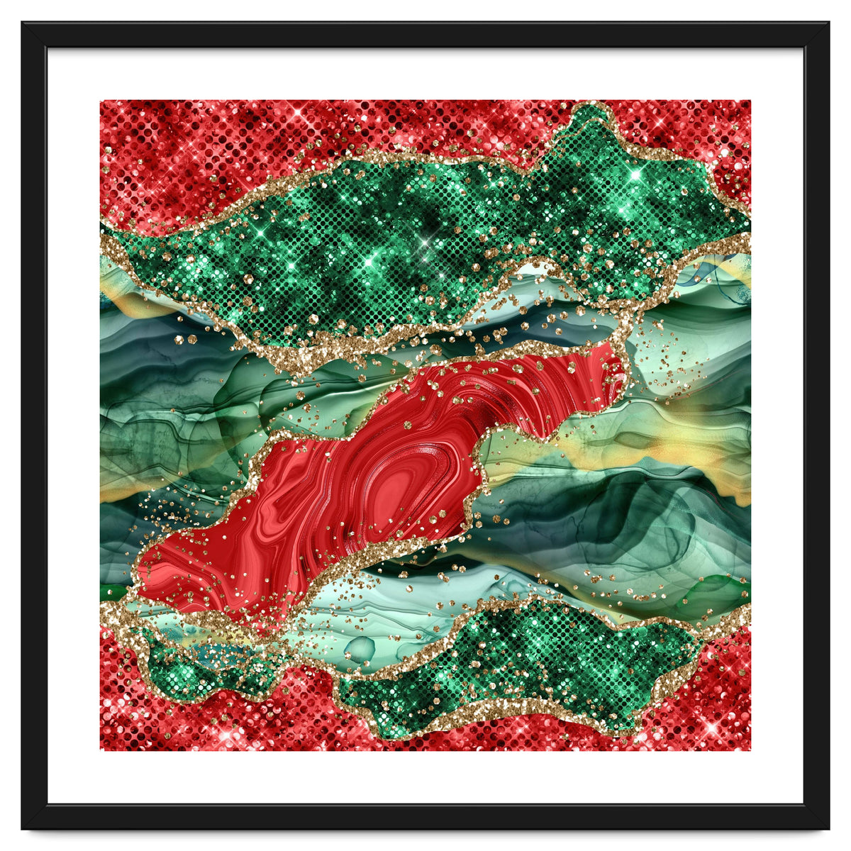 Christmas Glitter Agate Texture 03