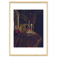 Dark Baroque Table still life moody still life oils