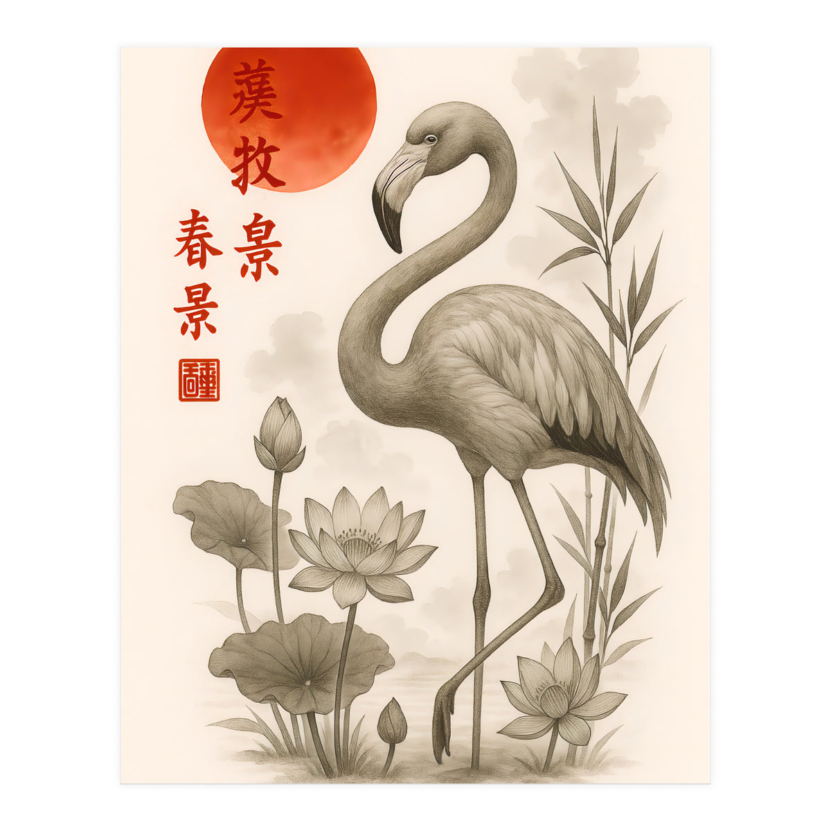 Flamingo Japanese (Print Only)
