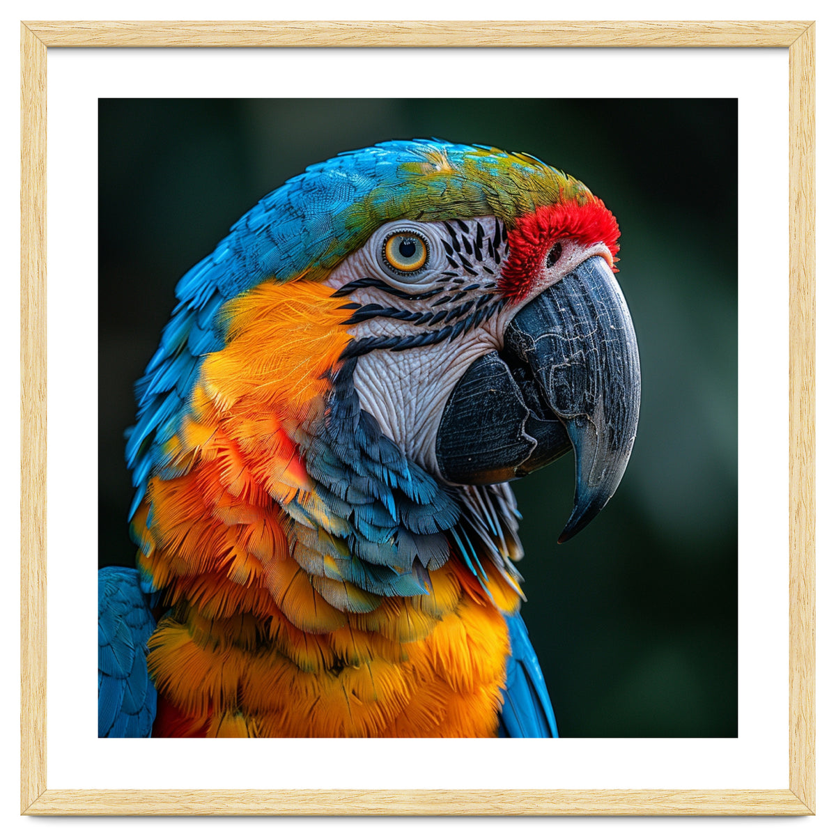 Close Up Of A Colorful Macaw Parrot