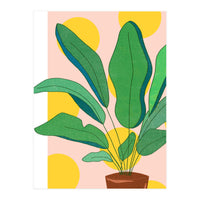 Pastel Plants Love, Botanical Nature Illustration, Gardening Blush Growth, Positive Vibes Mindset Hope (Print Only)