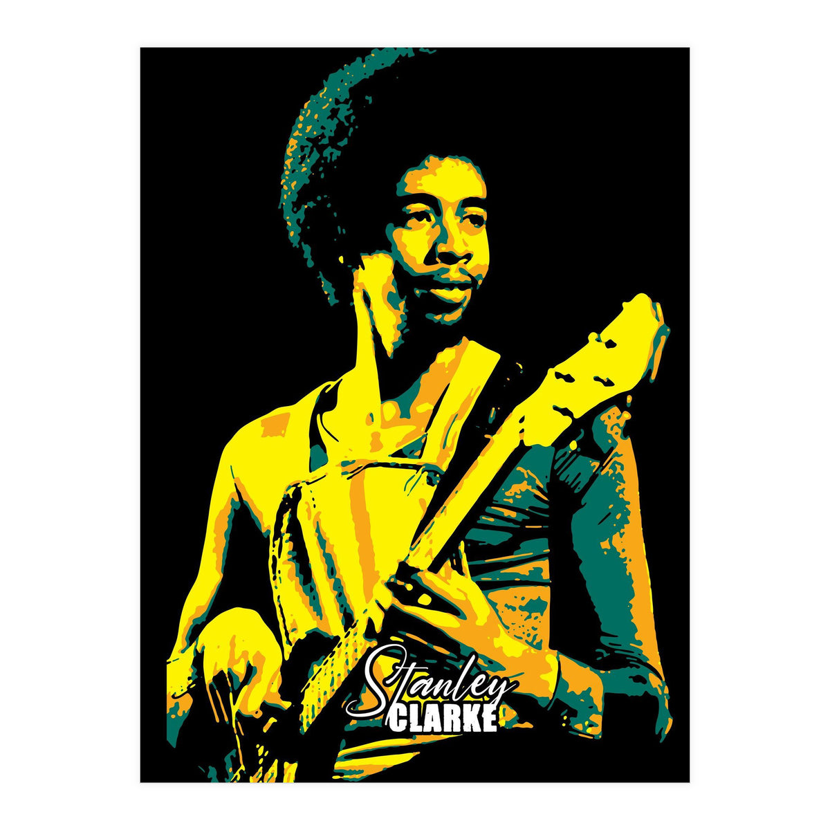Stanley Clarke American Musician Bassist Legend (Print Only)