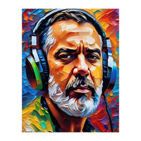 Man In Headphones Art (Print Only)