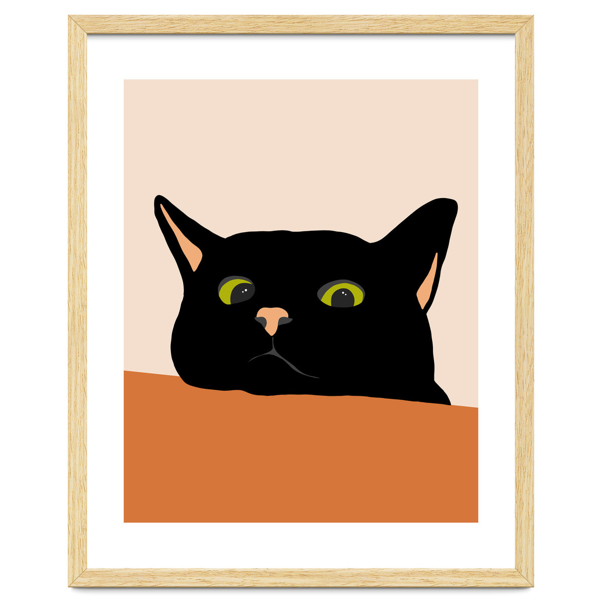 The Curious Cat, Black Cat, Funny Pets, Kitten, Cute Animals, Bohemian Eclectic Painting