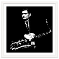 Zoot Sims American Jazz Saxophonist in Grayscale