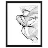 Abstract Black And White Swirls And Lines Flowing Art thumbnail