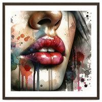 Watercolor Women Lips #1