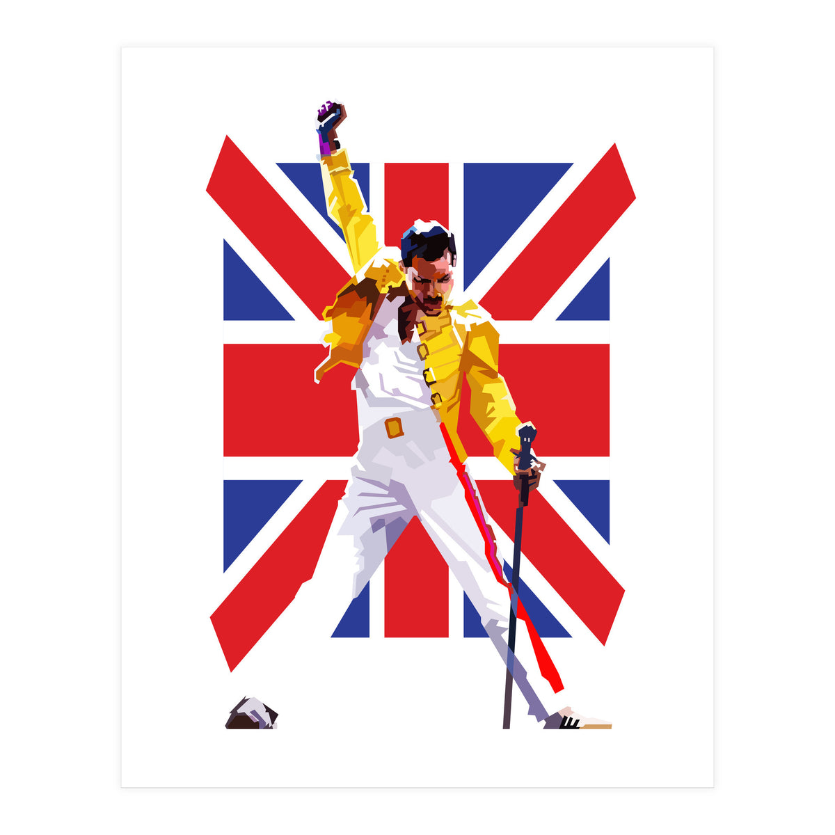 Pop Art Freddie Mercury Icon Rock Music (Print Only)