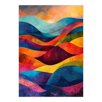 Abstract Rainbow Mountain Landscape (Print Only)