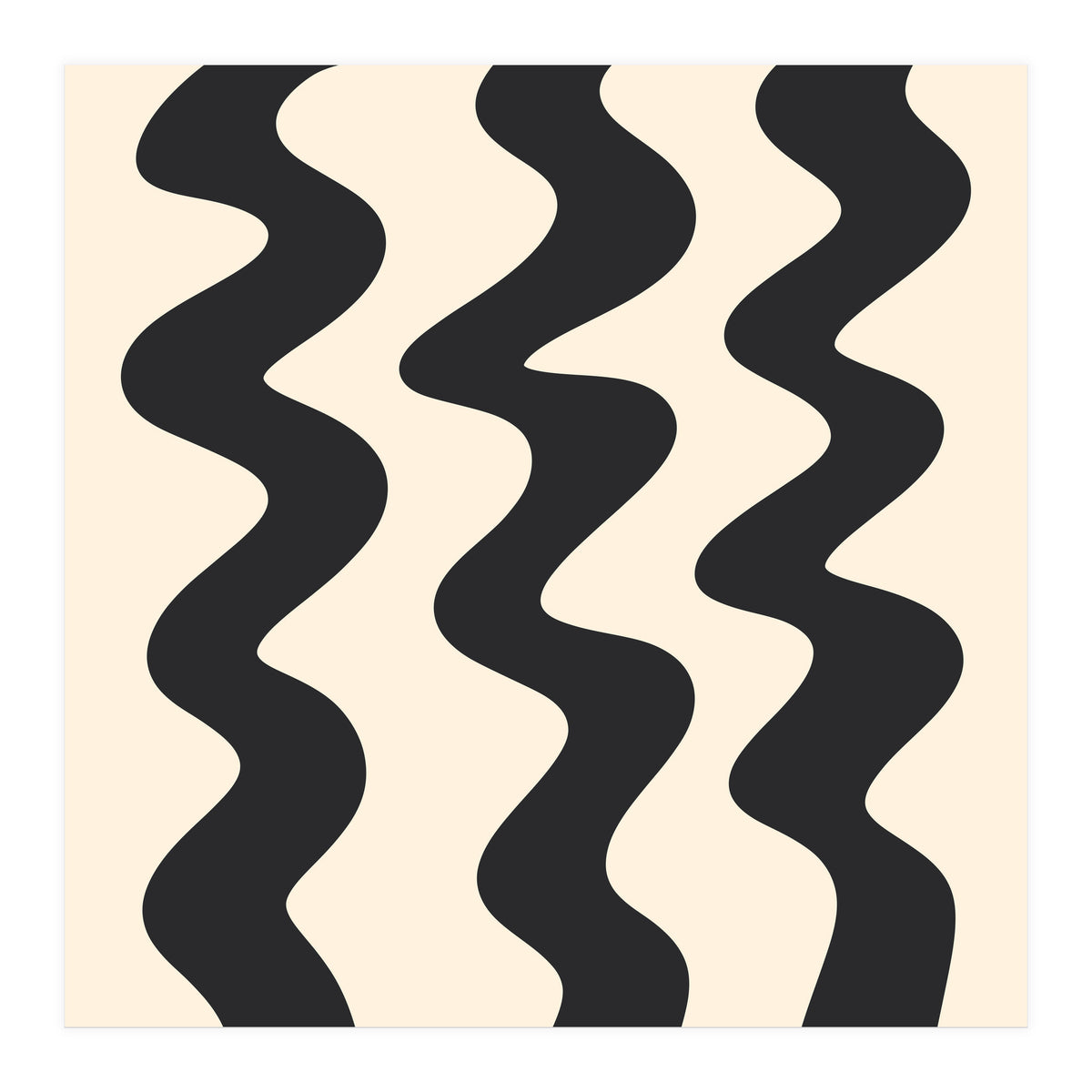 Squiggly Lines - monochrome (Print Only)