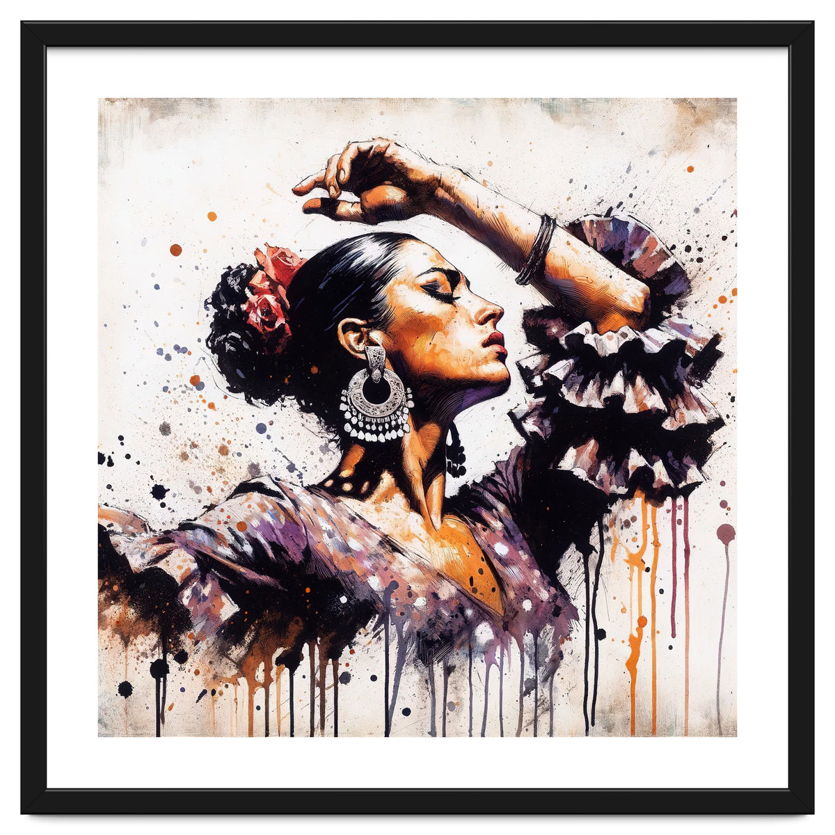 Watercolor Flamenco Dancer #1