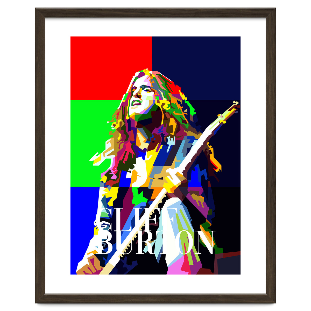 Cliff Burton Heavy Metal Bass Pop Art WPAP