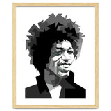 Jimi Hendrix Rock And Blues Music Black White thumbnail