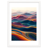 Colorful Abstract Mountain Dunes Art Print thumbnail