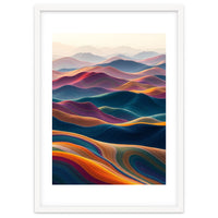Colorful Abstract Mountain Dunes Art Print