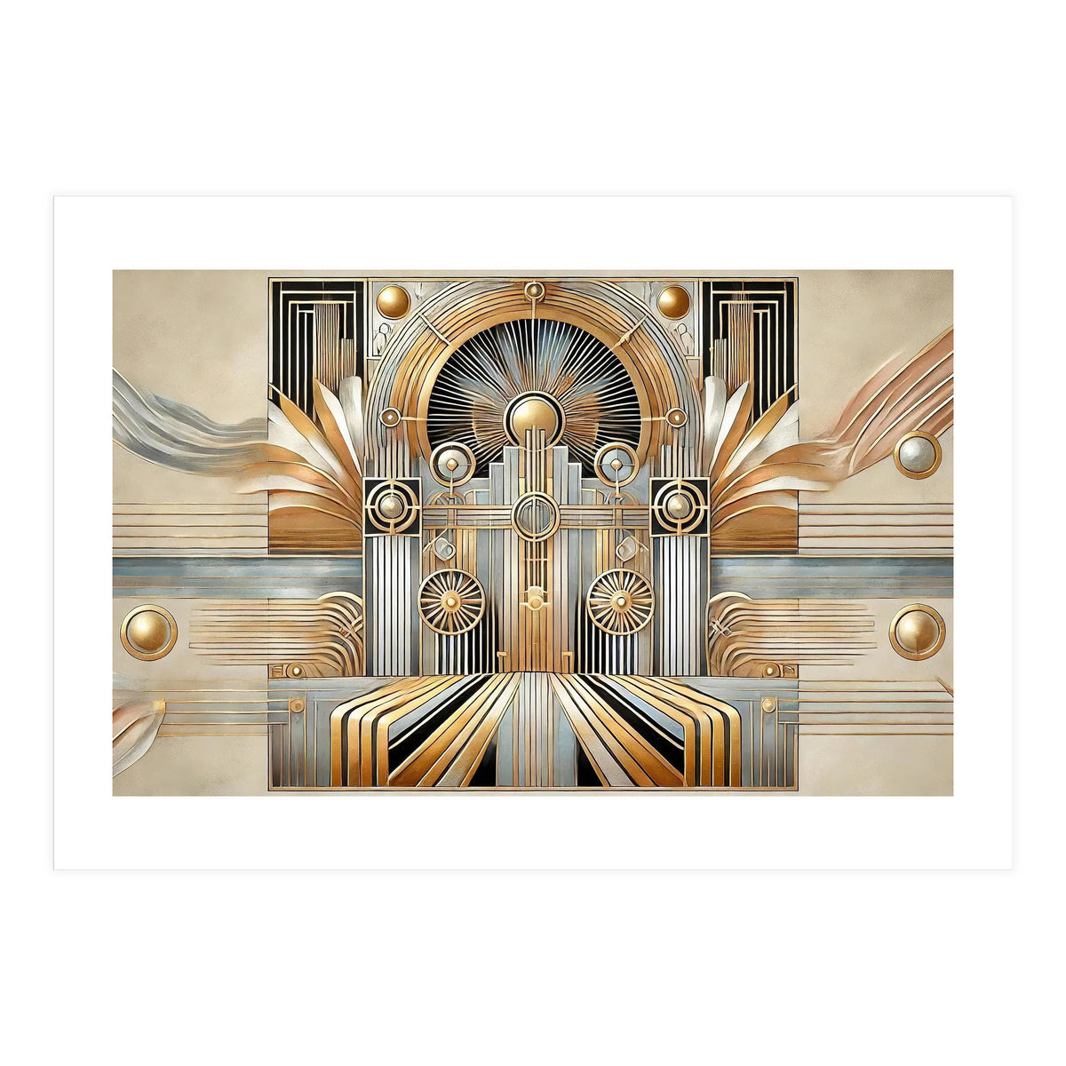Art Deco Gold Architecture (Print Only)