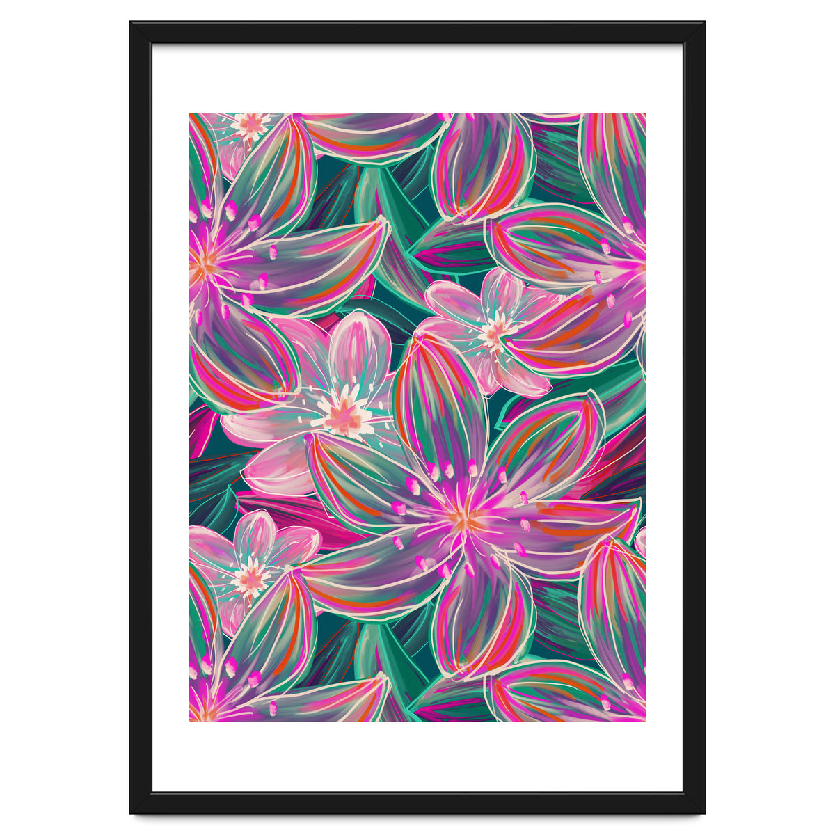 Fluo Bloom Purple & Emerald