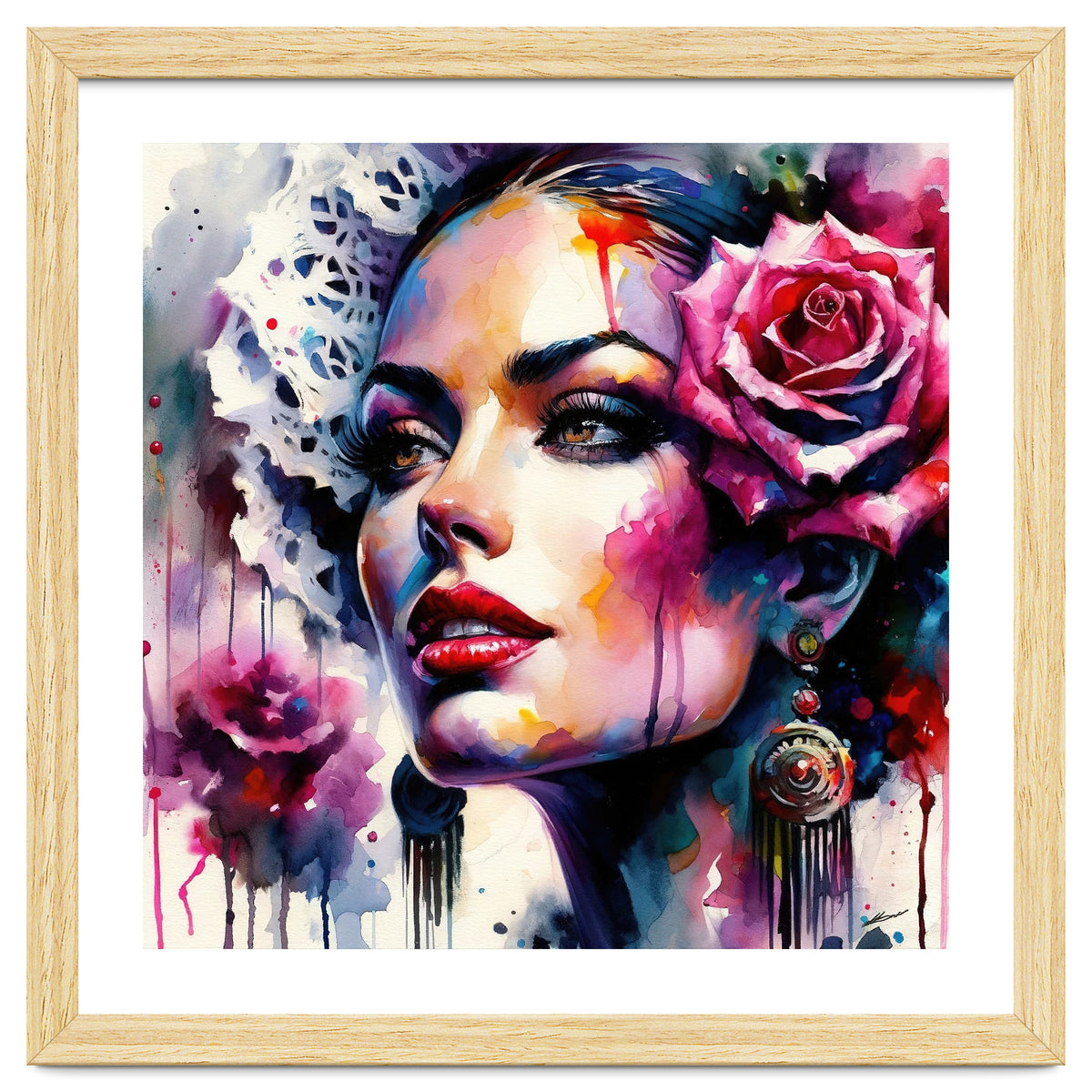 Rose Mantilla Flamenco Portrait